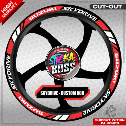 SKYDRIVE MAG STICKER SET ( 2 MAGS ) - CUSTOM 008 | VINYL WATERPROOF CUT-OUT DECALS