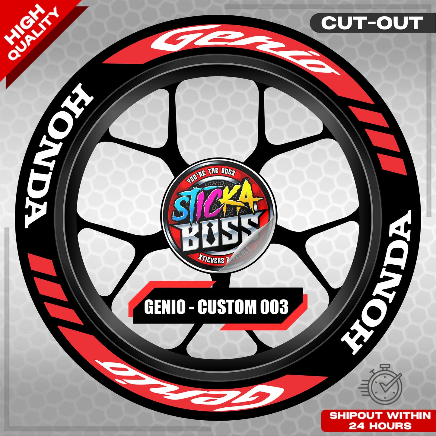GENIO MAG STICKER SET ( 2 MAGS ) - CUSTOM 003 | VINYL WATERPROOF CUT-OUT DECALS