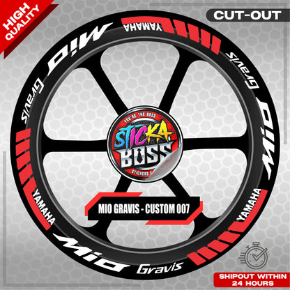 MIO GRAVIS MAG STICKER SET ( 2 MAGS ) - CUSTOM 007 | VINYL WATERPROOF CUT-OUT DECALS
