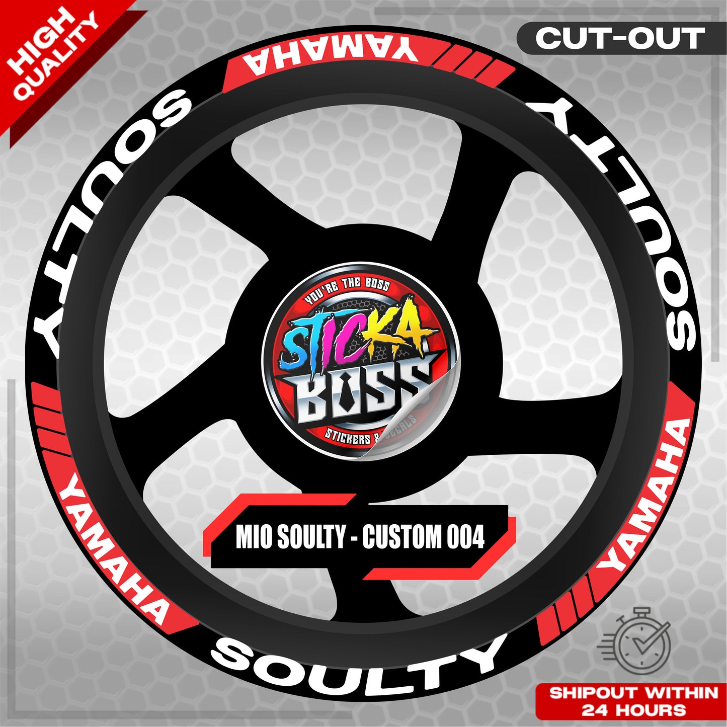 MIO SOULTY MAG STICKER SET ( 2 MAGS ) - CUSTOM 004 | VINYL WATERPROOF CUT-OUT DECALS