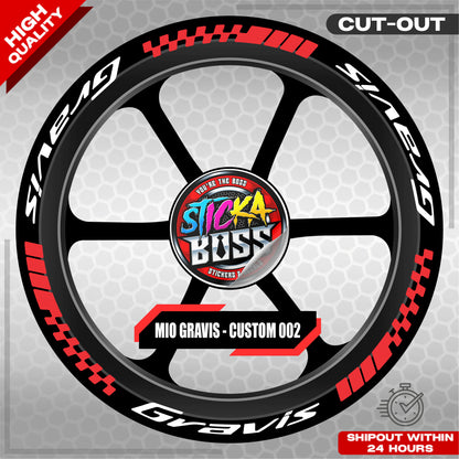 MIO GRAVIS MAG STICKER SET ( 2 MAGS ) - CUSTOM 002 | VINYL WATERPROOF CUT-OUT DECALS