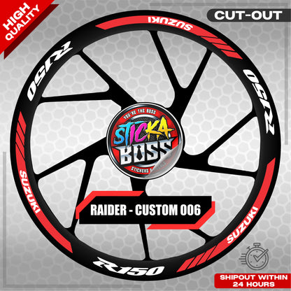 RAIDER R150 MAG STICKER SET ( 2 MAGS ) - CUSTOM 006 | VINYL WATERPROOF CUT-OUT DECALS