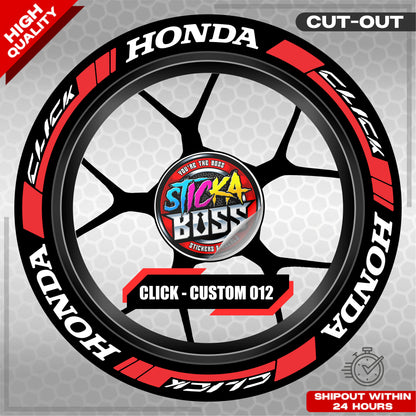 CLICK 125 / 150 / 160 MAG STICKER SET  ( 2 MAGS ) - CUSTOM 012 | VINYL WATERPROOF CUT-OUT DECALS