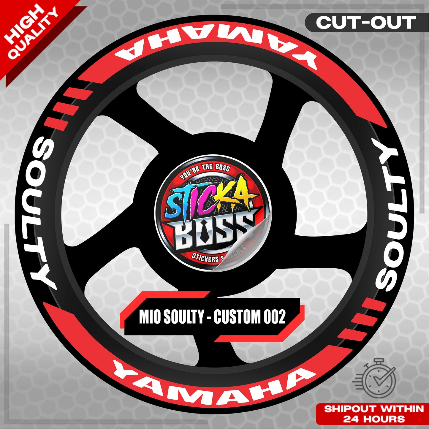 MIO SOULTY MAG STICKER SET ( 2 MAGS ) - CUSTOM 002 | VINYL WATERPROOF CUT-OUT DECALS