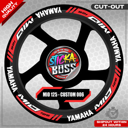 MIO 125  MAG STICKER SET  ( 2 MAGS ) - CUSTOM 006 | VINYL WATERPROOF CUT-OUT DECALS