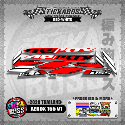 AEROX 155 V1 STOCK DECALS  ( 2020 THAILAND )【WITH FREEBIES】