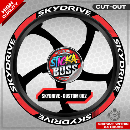 SKYDRIVE MAG STICKER SET  ( 2 MAGS ) - CUSTOM 002 | VINYL WATERPROOF CUT-OUT DECALS