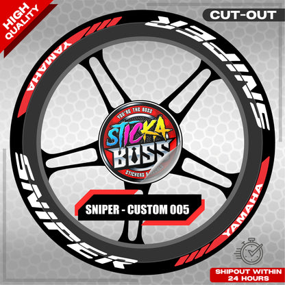 SNIPER 150 / 155 MAGS STICKER SET  ( 2 MAGS ) - CUSTOM 005 | VINYL WATERPROOF CUT-OUT DECALS