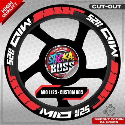MIO I 125 MAG STICKER SET  ( 2 MAGS ) - CUSTOM 005 | VINYL WATERPROOF CUT-OUT DECALS