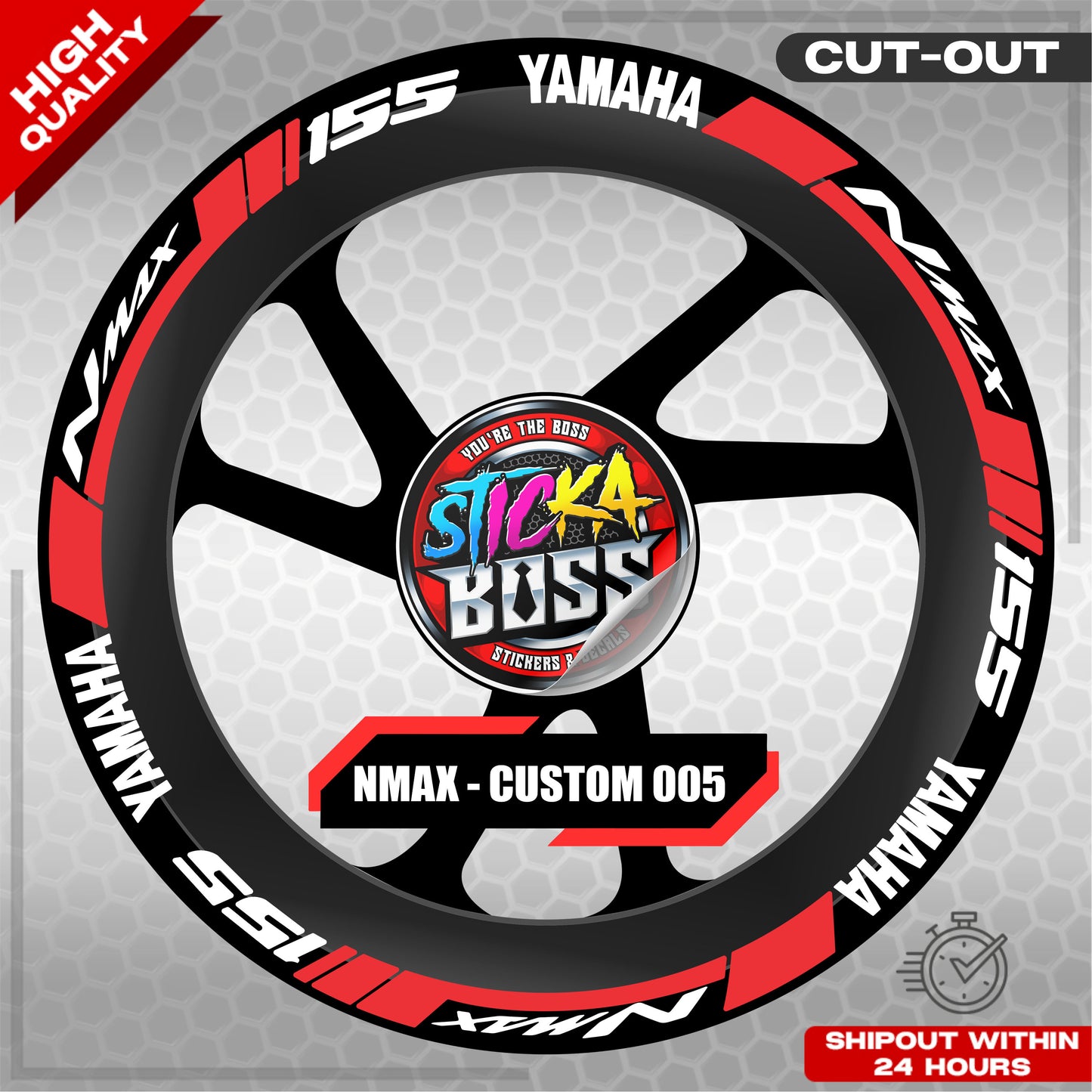 NMAX 155 MAG STICKER SET ( 2 MAGS ) - CUSTOM 005 | VINYL WATERPROOF CUT-OUT DECALS