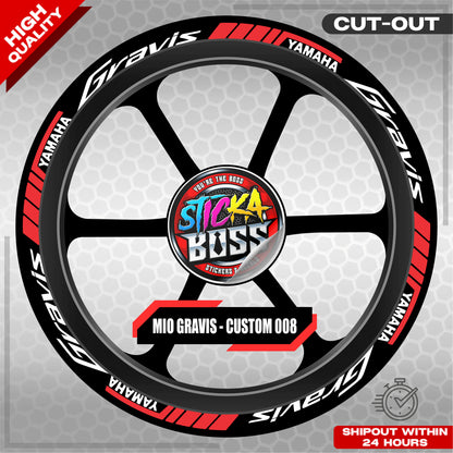 MIO GRAVIS MAG STICKER SET ( 2 MAGS ) - CUSTOM 008 | VINYL WATERPROOF CUT-OUT DECALS