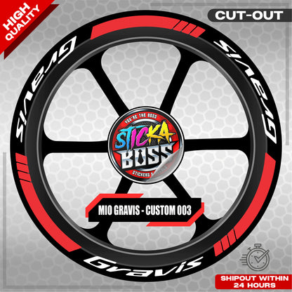 MIO GRAVIS MAG STICKER SET ( 2 MAGS ) - CUSTOM 003 | VINYL WATERPROOF CUT-OUT DECALS