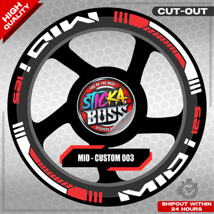 MIO I 125 MAG STICKER SET  ( 2 MAGS ) - CUSTOM 003 | VINYL WATERPROOF CUT-OUT DECALS