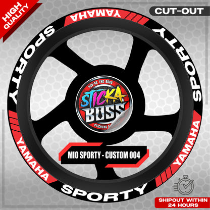 MIO SPORTY MAG STICKER SET ( 2 MAGS ) - CUSTOM 004 | VINYL WATERPROOF CUT-OUT DECALS