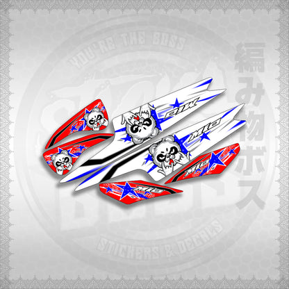 STICKER DECALS for MIO SPORTY / SMILE (MSPSPAST) By STICKABOSS (SOFIE LAMINATED WATERPROOF)