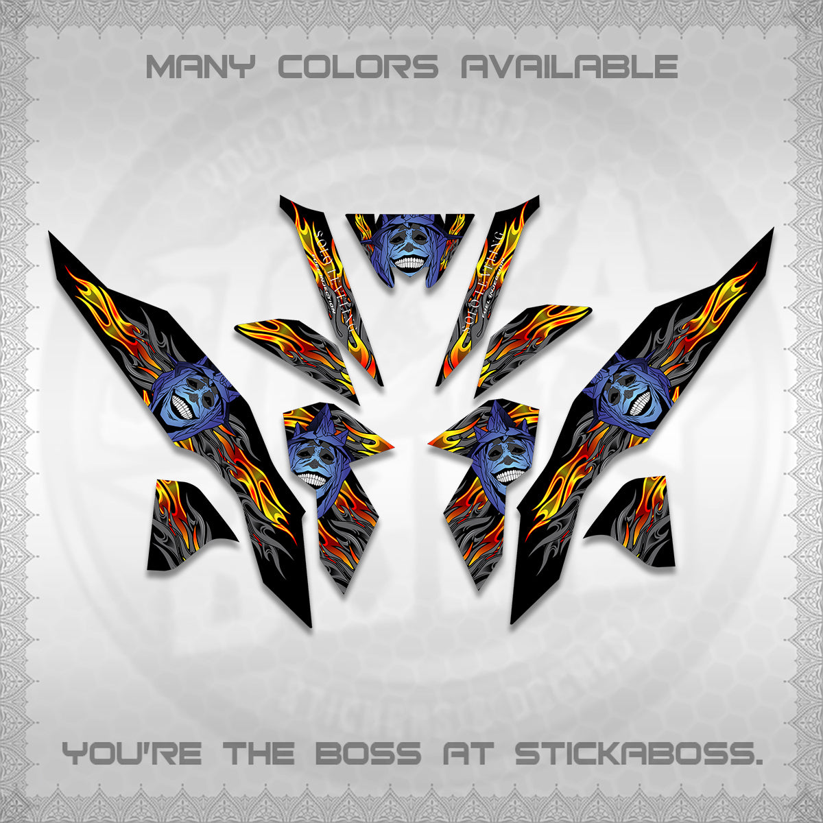CLICK V3 DECALS (SoloLevelingSmiley Design) STICKER DECALS By STICKABOSS
