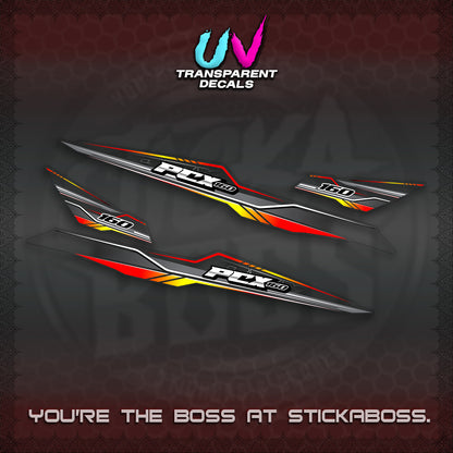 PCX 155 160 UV TRANSPARENT INDO DECALS (P007 NEW DESIGN)STICKER DECALS By STICKABOSS