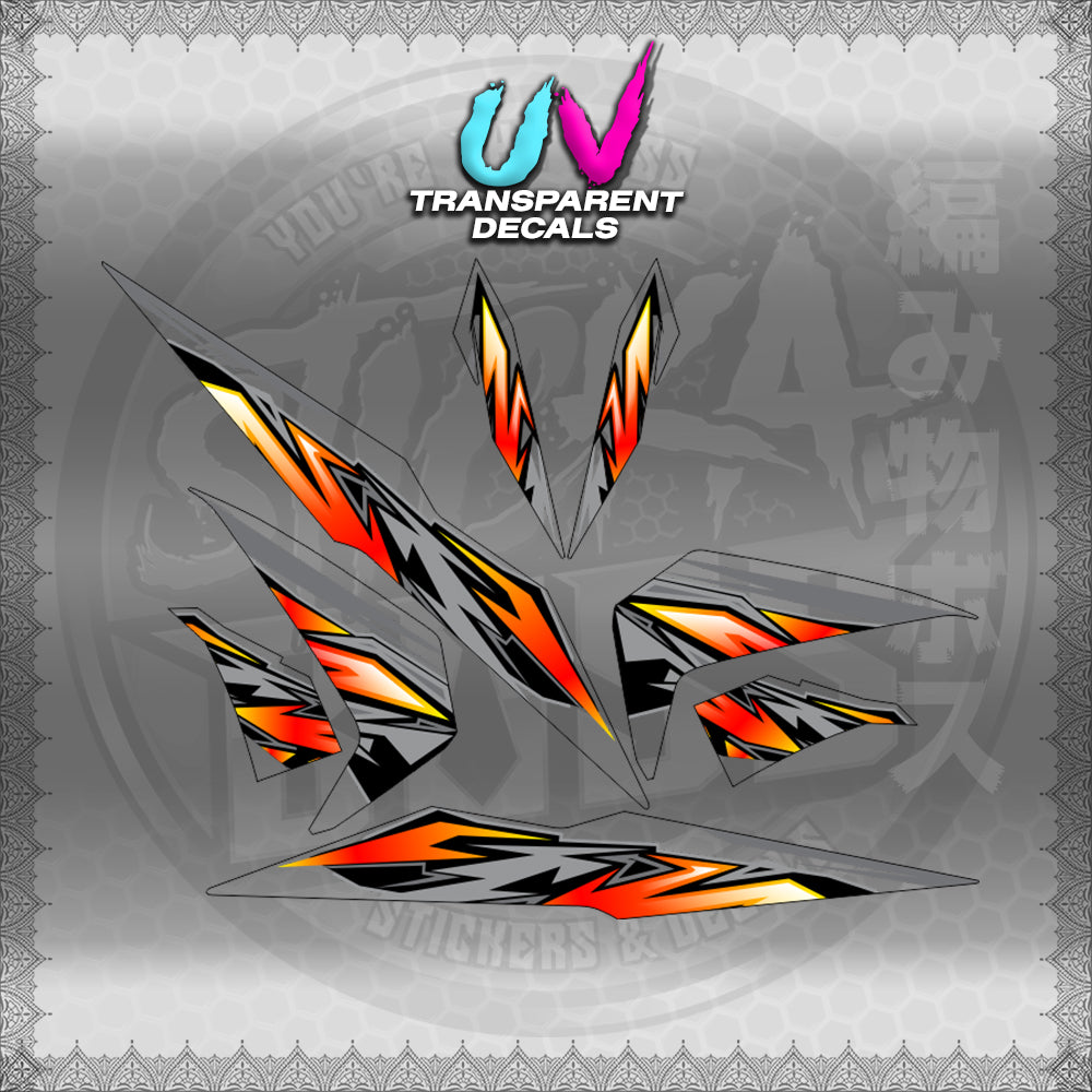 TRANSPARENT BEAT 110 V2 INDO-MALAY CONCEPT (STRIPING MOTIF DESIGN) STICKER DECALS for STICKABOSS