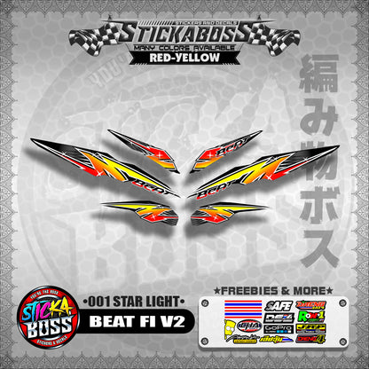BEAT FI V2 STICKER DECALS ( 001 STAR LIGHT )【WITH FREEBIES】