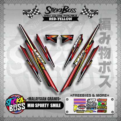 MIO SPORTY / SMILE DECALS ( MALAYSIAN GRANIS ) [ PREMIUM GLOSSY LAMINATED ]【WITH FREEBIES】
