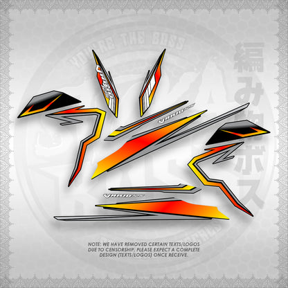 STICKER DECALS for CLICK 125 V3 (CV3VAVRDE) By STICKABOSS (SOFIE LAMINATED WATERPROOF)