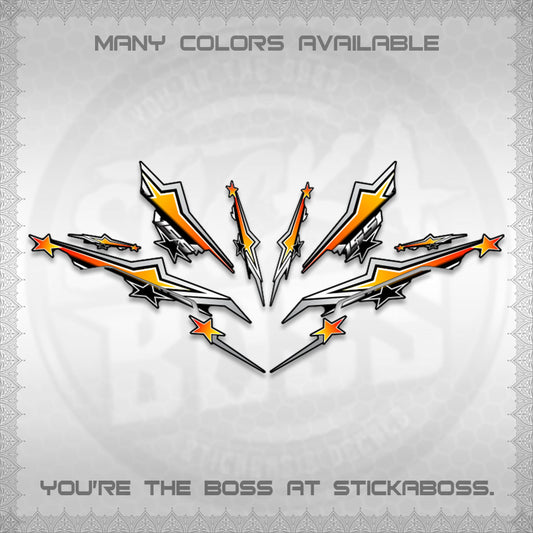 AEROX 155 V3 INDO DECALS (ALPHA TURBO 0004)STICKER DECALS By STICKABOSS