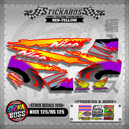 NICE 125 / RS 125 ( STOCK DECALS 1998 )【WITH FREEBIES】
