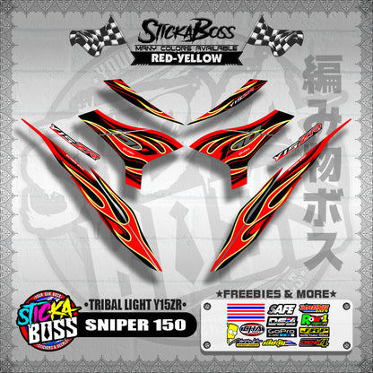 SNIPER 150 DECALS ( TRIBAL LIGHT Y15ZR )[ PREMIUM GLOSSY LAMINATED ]【WITH FREEBIES】