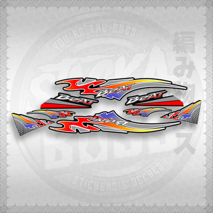 BEAT Fi V2 THAI CONCEPT ( FIERY EDGE ) STICKER DECALS By STICKABOSS