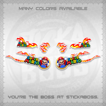 FAZZIO FOR WHITE DECALS (FLAMES 02 SUPER-M MOTIF) STICKER KITS BY STICKABOSS