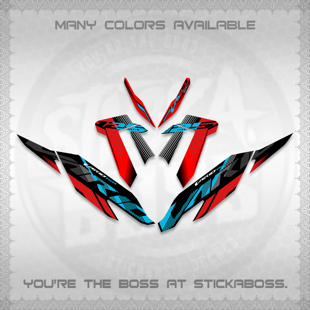 CLICK 125 V4 MALAYSIAN VARIO DECALS (2020 DESIGN) STICKER DECALS By STICKABOSS