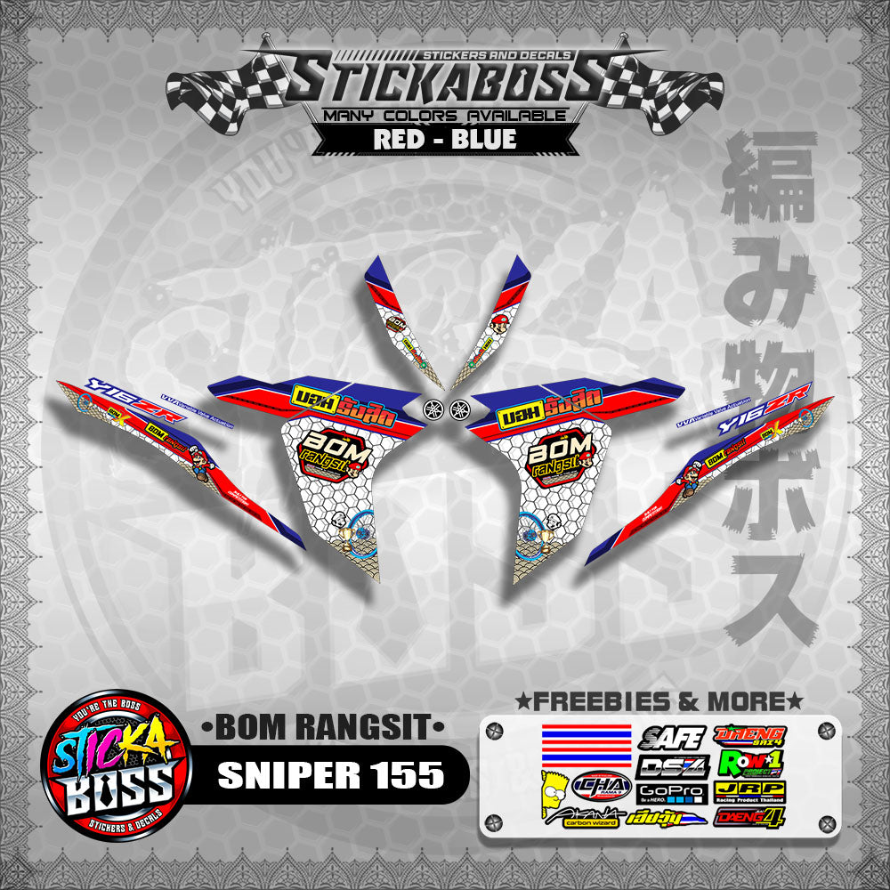SNIPER 155 INDO DECALS ( BOM RANGSIT )【WITH FREEBIES】