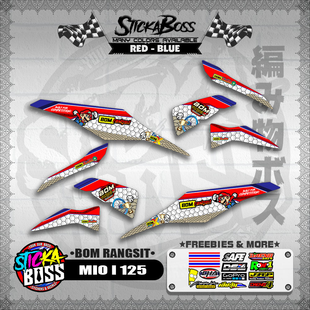 MIO I 125 INDO DECALS ( BOM RANGSIT )【WITH FREEBIES】
