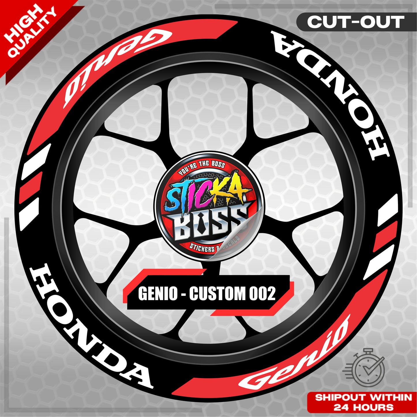 GENIO MAG STICKER SET ( 2 MAGS ) - CUSTOM 002 | VINYL WATERPROOF CUT-OUT DECALS