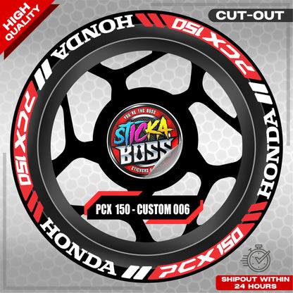 PCX 150 MAG STICKER SET ( 2 MAGS ) - CUSTOM 006 | VINYL WATERPROOF CUT-OUT DECALS