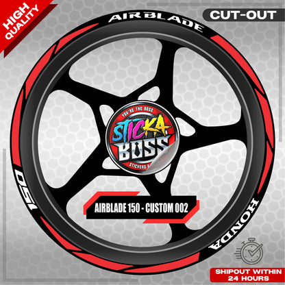 AIRBLADE 150 MAG STICKER SET ( 2 MAGS ) - CUSTOM 002 | VINYL WATERPROOF CUT-OUT DECALS
