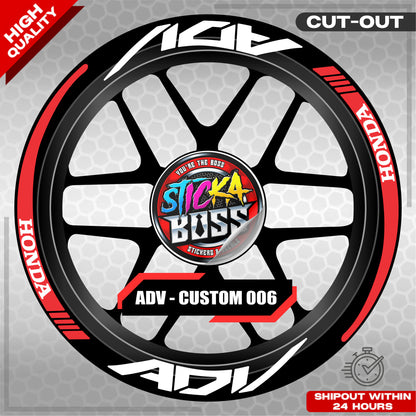 ADV 150 / 160 MAG STICKER SET ( 2 MAGS ) - CUSTOM 006 | VINYL WATERPROOF CUT-OUT DECALS