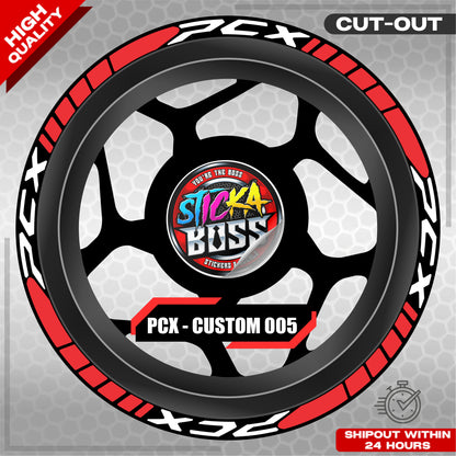 PCX 150 / 160 MAGS STICKER SET  ( 2 MAGS ) - CUSTOM 005 | VINYL WATERPROOF CUT-OUT DECALS