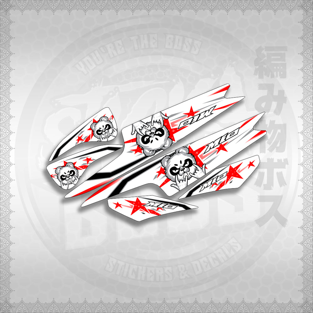 STICKER DECALS for MIO SPORTY / SMILE (MSPSPAST) By STICKABOSS (SOFIE LAMINATED WATERPROOF)