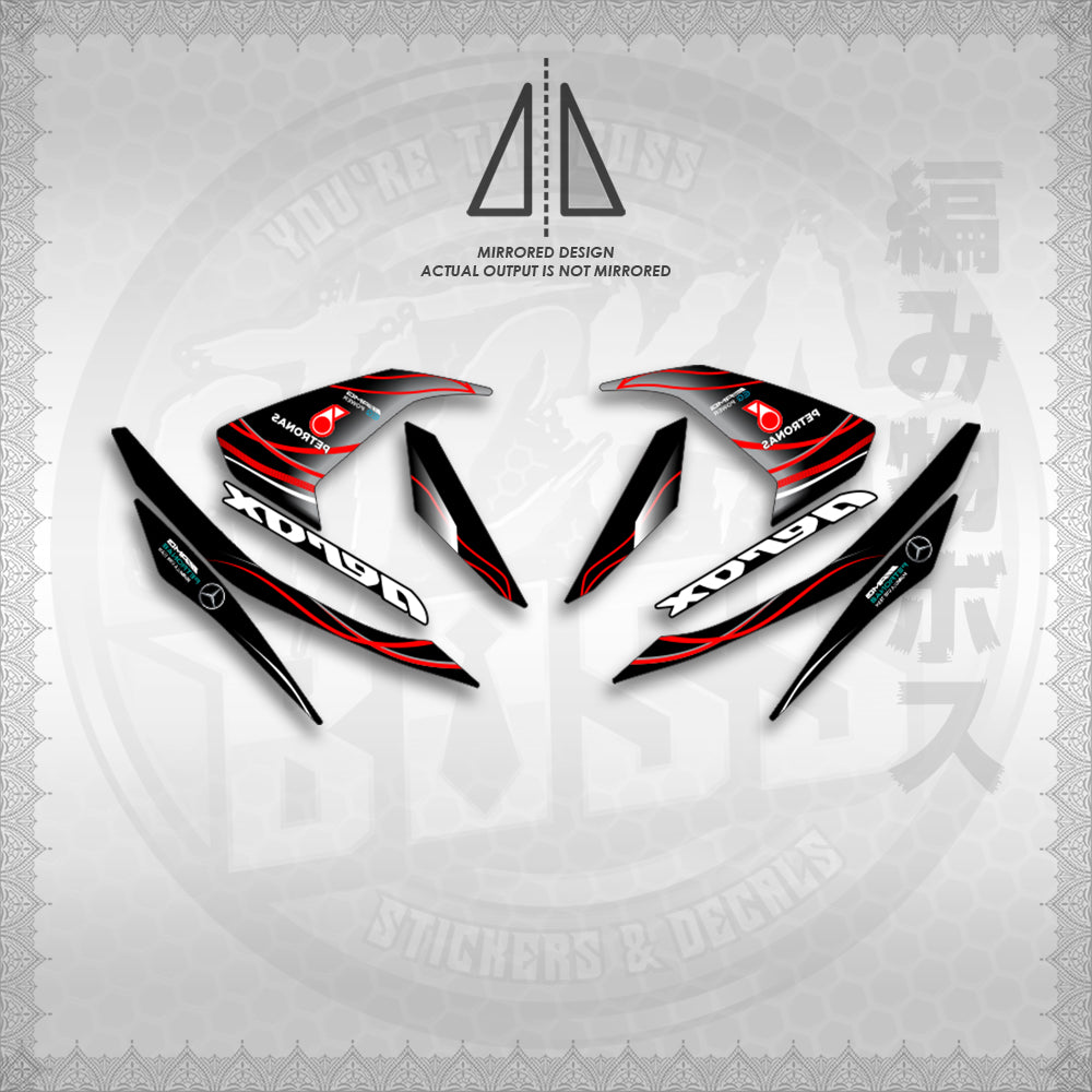 STICKER DECALS for AEROX 155 V1 (AV1MOLIPE) By STICKABOSS (SOFIE LAMINATED WATERPROOF)