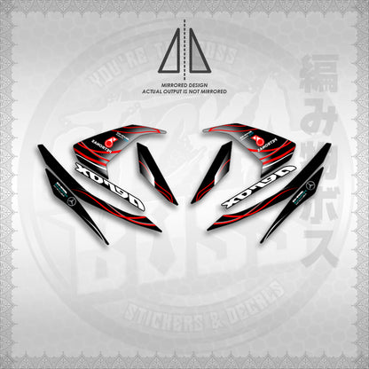 STICKER DECALS for AEROX 155 V1 (AV1MOLIPE) By STICKABOSS (SOFIE LAMINATED WATERPROOF)