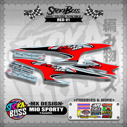 MIO SPORTY STOCK DECALS ( MX DESIGN )【WITH FREEBIES】