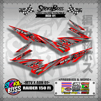 RAIDER 150 Fi DECALS ( MTV X AUN 01 )【WITH FREEBIES】