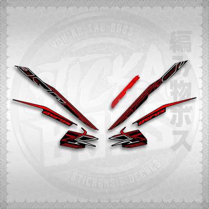 STICKER DECALS for AEROX V3 ALPHA TURBO INDO (AV3CYCI) By STICKABOSS (SOFIE LAMINATED WATERPROOF)
