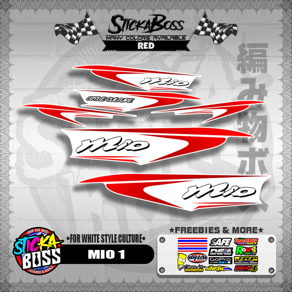 MIO 1 DECALS ( FOR WHITE STYLE CULTURE )【WITH FREEBIES】