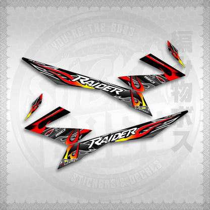 STICKER DECALS for RAIDER 150 FI MALAYSIAN (RFITRXFIFLCU) By STICKABOSS (SOFIE LAMINATED WATERPROOF)