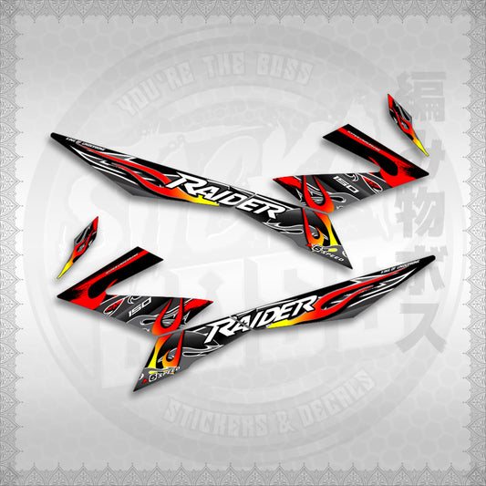 STICKER DECALS for RAIDER 150 FI MALAYSIAN (RFITRXFIFLCU) By STICKABOSS (SOFIE LAMINATED WATERPROOF)