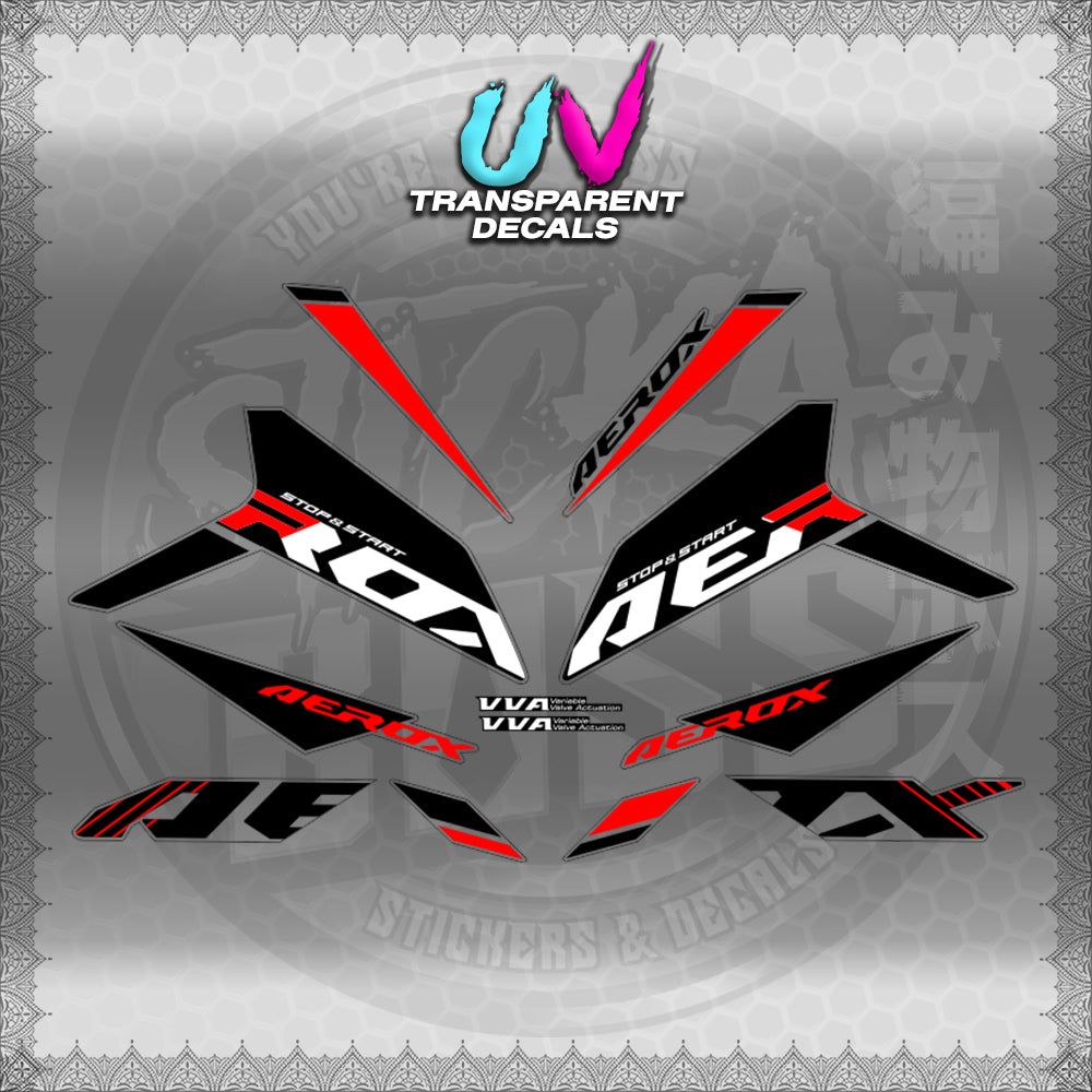 【PREMIUM UV PRINT】TRANSPARENT AEROX V3 ALPHA TURBO INDO (AV3SODE25)【WITH FREEBIES】