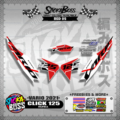 CLICK 125 V2 DECALS ( VARIO 2021 )【WITH FREEBIES】