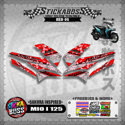 MIO I 125 STICKER DECALS ( SAKURA INSPIRED )【WITH FREEBIES】